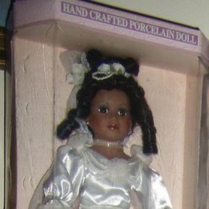 African American Wedding Porcelain Doll